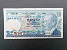 Türkei 500 Lira 1983 Kemal Atatürk & Izmir Uhrturm UNC Banknote