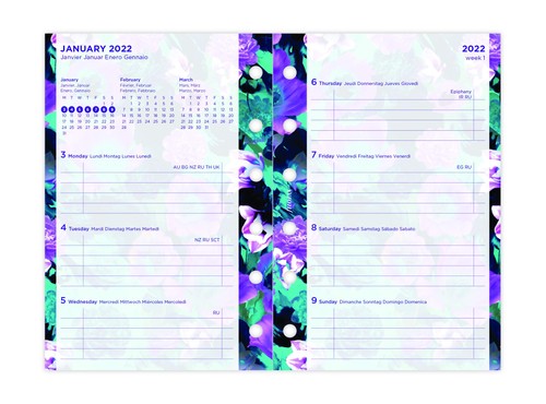 Filofax pocket diary floral - filofax,