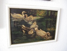 Gemälde 5 schwimminde Enten