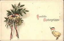 Schwarz Weiss Rot Wappen Küken Fahne Ostern