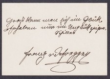 Franz von Defregger Maler Münchener Schule Autograph Handschrift Schiller Zitat