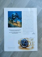 Poster Zeitschrift Werbung 1990er Jahre 90er Jahre Rolex Uhr