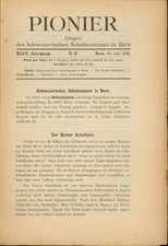 Pioner. Organ der schweiz