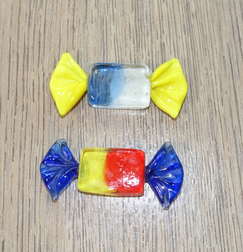 Glasbonbons bunt rot gelb - 2,