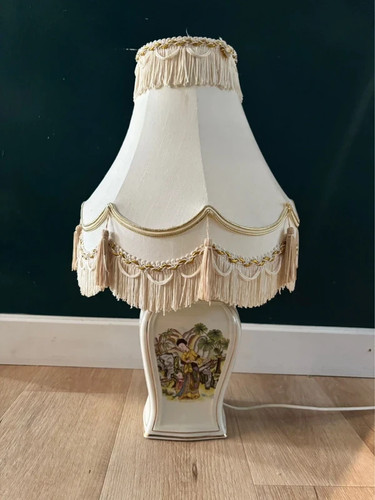 Vintage bone china tischlampe - bone,