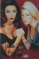 Verona Pooth & Giulia Siegel  orig. Autogramm  20x30