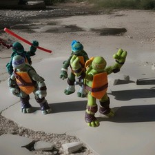 4 Stück Teenage Mutant Ninja Turtles TMNT Actionfigur  Modell Spielzeug 