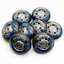 K2 BOOSTER SKATE INLINER ROLLEN SET 8 STÜCK 72mm/80A + ILQ5 + 6mm ALU SPACER