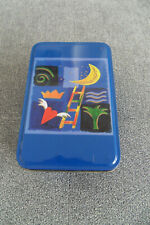 DEKO METALL DOSE RECHTECKIG "HERZ MOND KRONE PALME LEITER" FÜR KRIMSKRAMS