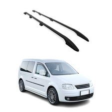 Dachreling Dachträger für VW Caddy Maxi 3 2003-2015 L2 Langer RS Alu Schwarz