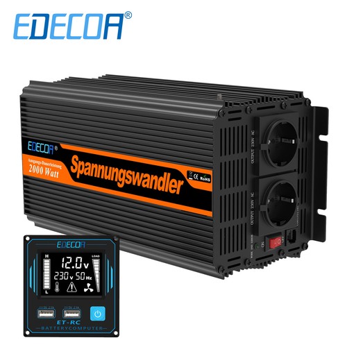 Edecoa spannungswandler 12v - spannungswandler,