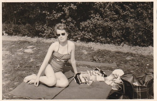 Vintage foto schöne frau - schöne, im