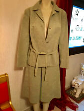 Exkl Damen Safari Style Kostüm Alkantara Kaki In  Gr 40-42 beste Qualität TOP