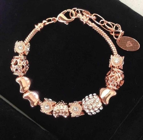 Charm armband roségoldfarben - charm-armband,