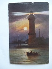 Ansichtskarte Prof. Alfred Jensen Leuchtturm Warnemünde 1918