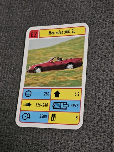 Mercedes 500 einzelkarte - mercedes, sl