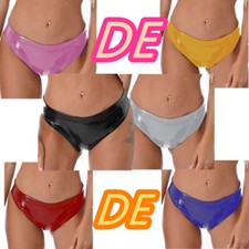DE Damen Slip Nachtclub Unterwäsche Cheeky Höschen Strand Trunks Sexy Tanga PVC