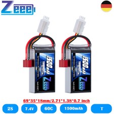 2x Zeee 2S LiPo Akku Batterie