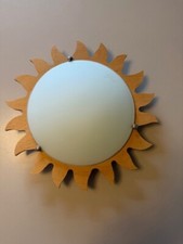 Milchglas Deckenlampe / Wandlampe / Leuchte rund 35cm. Sonnenform einflammig