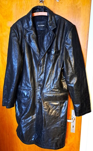 Man fashion ledermantel - man's,