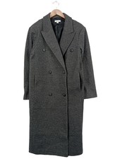 TOPSHOP bodenlanger Mantel Damen Mantel Gr. DE 34 hellgrau klassischer Stil