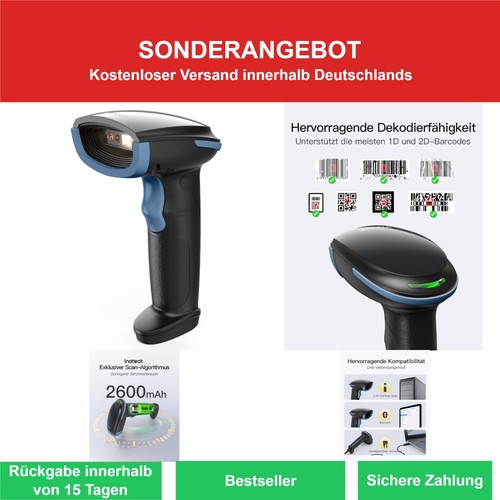 Inateck barcode scanner - inateck,