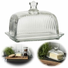 Vintage glas butterdose - glas,