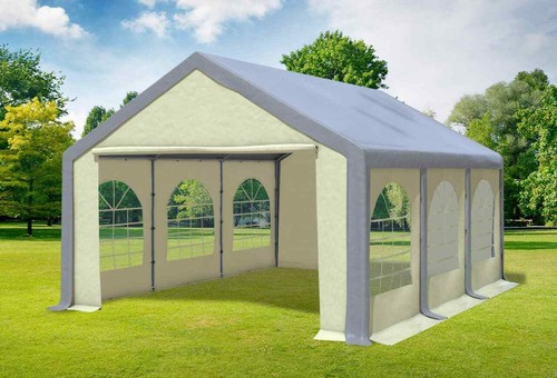Partyzelt 4x6m grau - 4x6m, beige