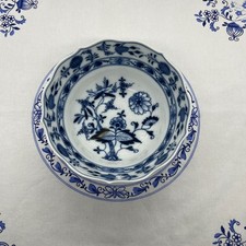 Meißen Zwiebelmuster Porzellan Schüssel handbemalt Dm. 18,5 cm Höhe 8cm 4. Wahl