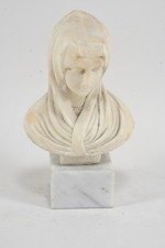 N92E45- Alabaster Figur Madonna 19.Jh 
