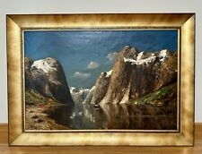 Karl Kaufmann (1843-1902) Norwegen Norwegischer Fjord Norge Original Öl LW Topzu