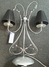 IDL Tischleuchte (Design Klassiker), Stoff/Glas/Metall / Swarowski, 2 x 40W/230V