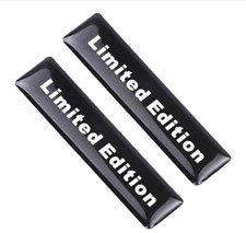 2x Universal 3D Limited Edition Epoxy Gel Auto Aufkleber Emblem Logo Schwarz