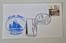 Postkarte mit schiffsstempel - postkarte,