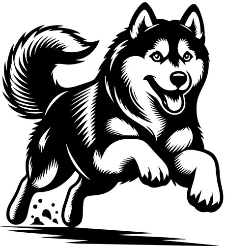 Siberian husky aufkleber - siberian,