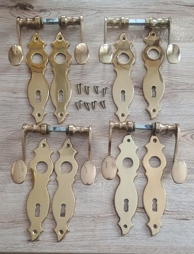 Türdrücker messing 4x - türdrücker, messing,