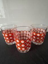 3 Trinkgläser aus den 70er Jahren Glasboden Bubble