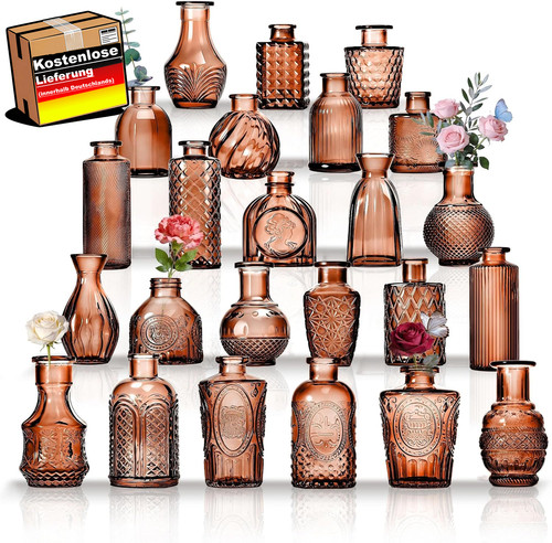 Set mit kleinen glasvasen - mit,