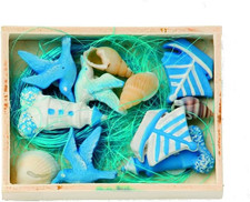 15 Maritimes Dekoset Holzbox