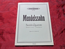 MENDELSSOHN Streich-Quartette Opus 12, 13, 44, 80, 81 Noten für Viola EP 1742