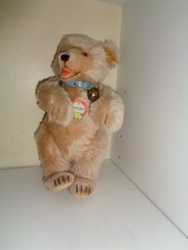 Steiff Bär  Teddy Baby 407833  mit Schild + Fahne und Knopf ca 30 cm