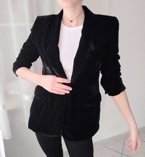 Zara Samt Blazer Schwarz M