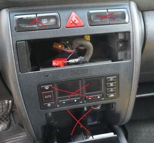 Audi A3 8L Rahmen Mittelkonsole Verkleidung um Radio Blende 8L0863263A