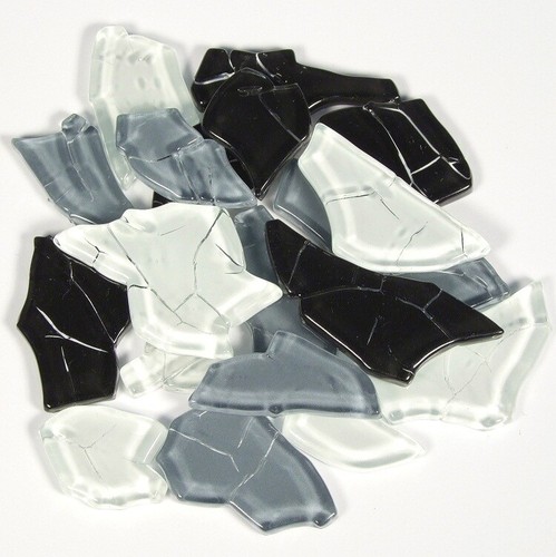 Mosaik crash glas grau mix - grau-,