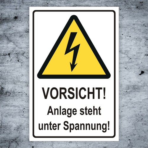 Anlage steht unter spannung - steht,