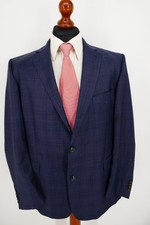 Eduard Dressler Sakko Gr.27 100% Schurwolle Blue Label Blau Top Zustand