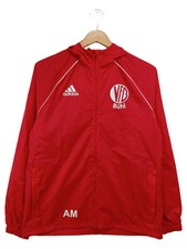 ADIDAS Kinder Regenjacke Gr. 164 Rot Sportlich VfB Bühl Logo Kapuze