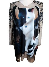 Motiv Longshirt Katze Engel