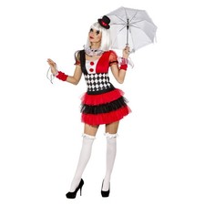 Pierrot Kostüm Damen Harlekin