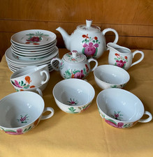 Teeservice Arzberg Orig. Historisch – Ostfriesenrose  August Warnecke Handgemalt